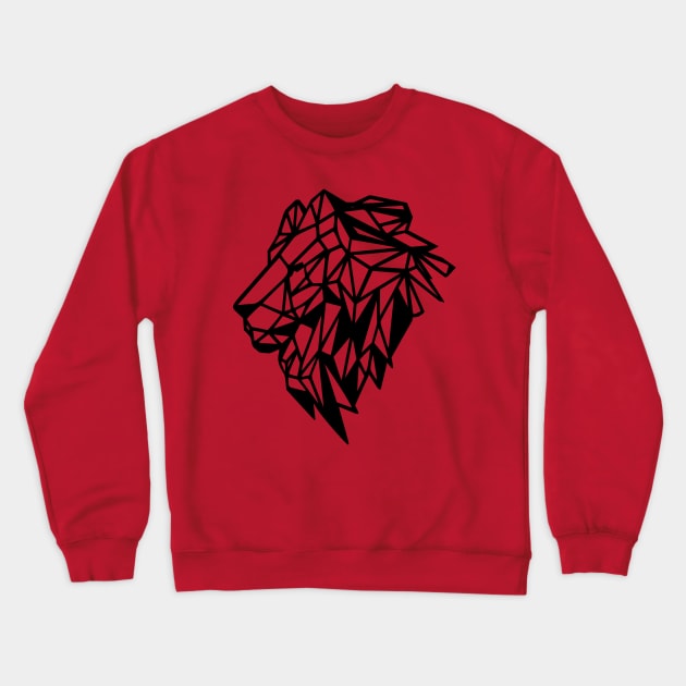 Geometric Lion Head Crewneck Sweatshirt by Magnetar